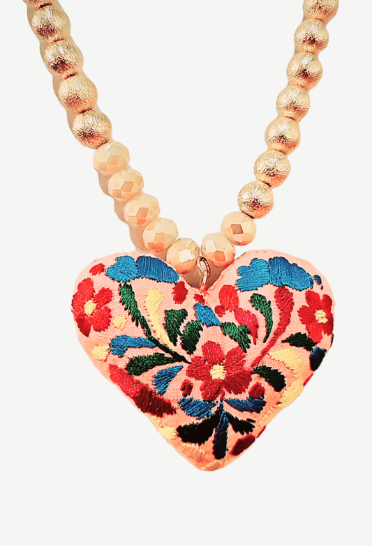 Oaxaca Heart Crystal Necklace