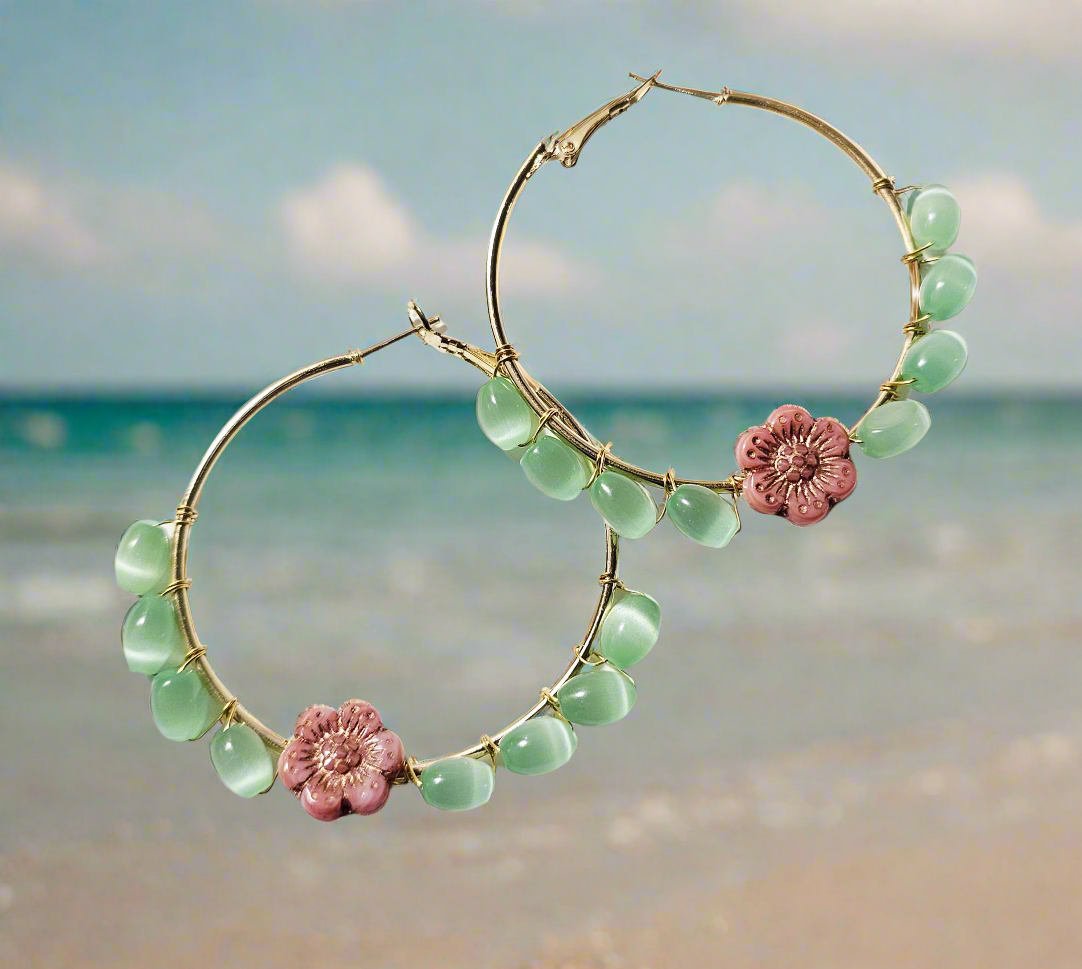 I Am Blooming Hoop Earrings