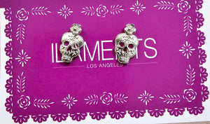 Vida y Muerte Skull Post Earrings