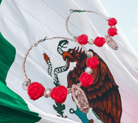 Virgencita Rosa Cz Hoop Earrings ilaments Jewelry