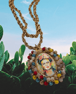 Frida Crystal Rope Chain Necklace