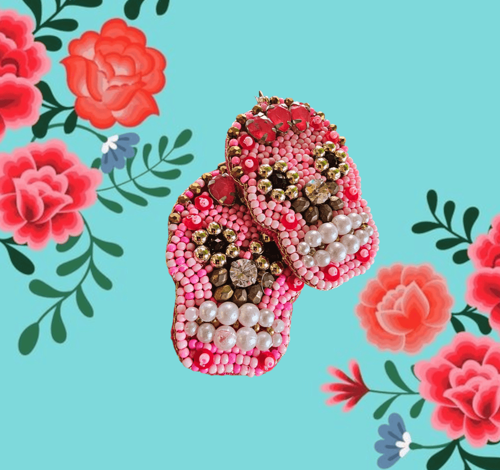 
                
                    Load image into Gallery viewer, Sugar Skull Seed Bead Earrings
                
            