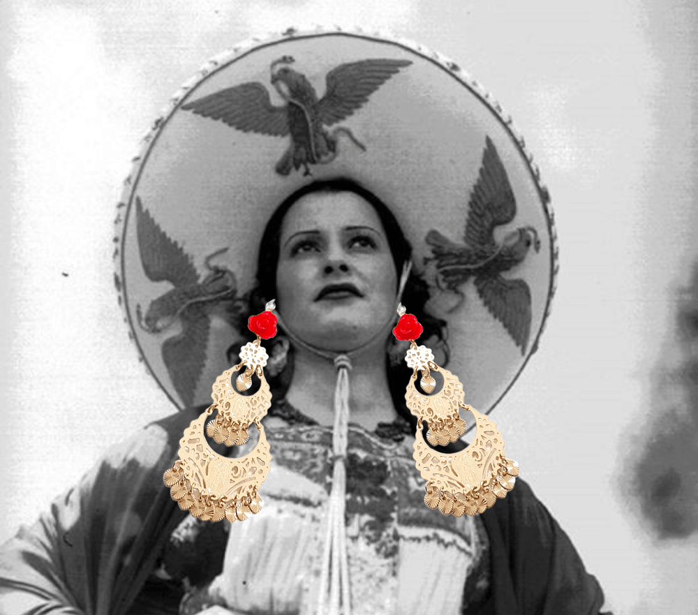 
                
                    Load image into Gallery viewer, Virgen Chandlier Earrings
                
            