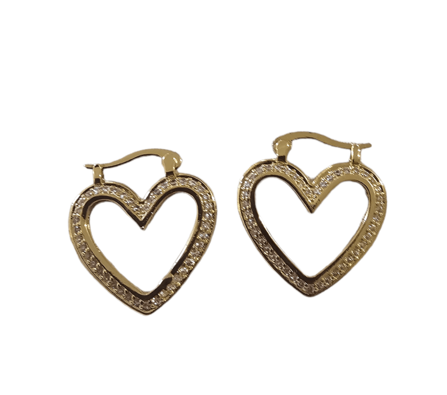 Heart Cz Mini Hoop Earrings