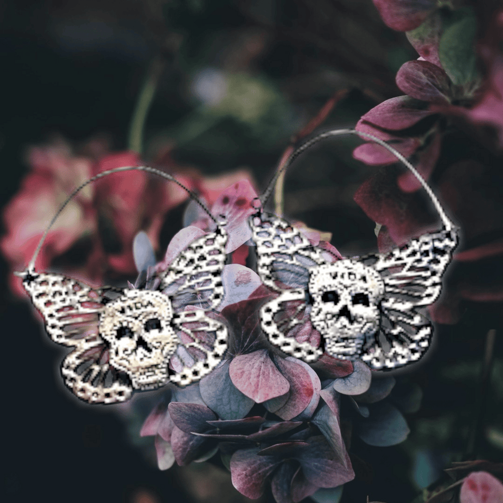 Dia de Los Muertos Butterfly Arracada Earrings