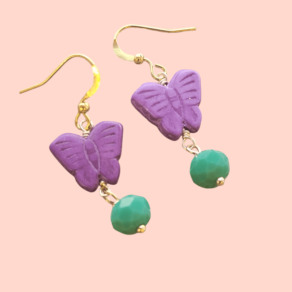 Purple Mariposa Earrings