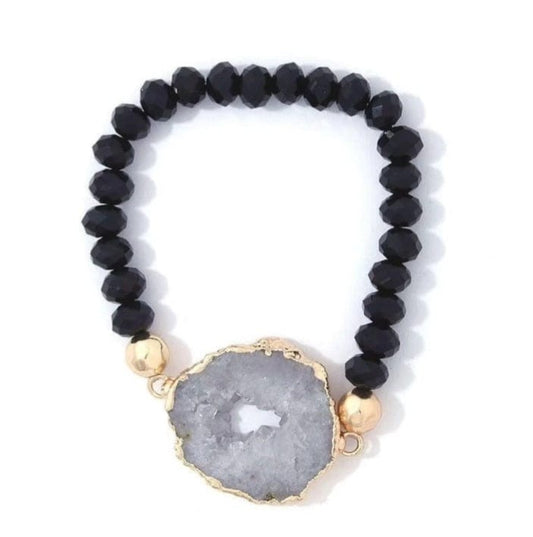 Geode Black Crystal Bracelet