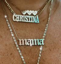 14kt Gold Name Plate Necklace ilamentsjewelry