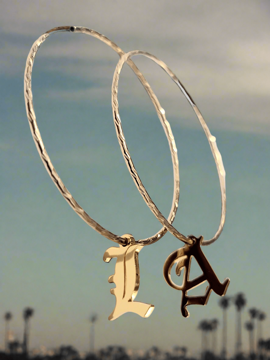 L.A. Old English Hoop Earrings