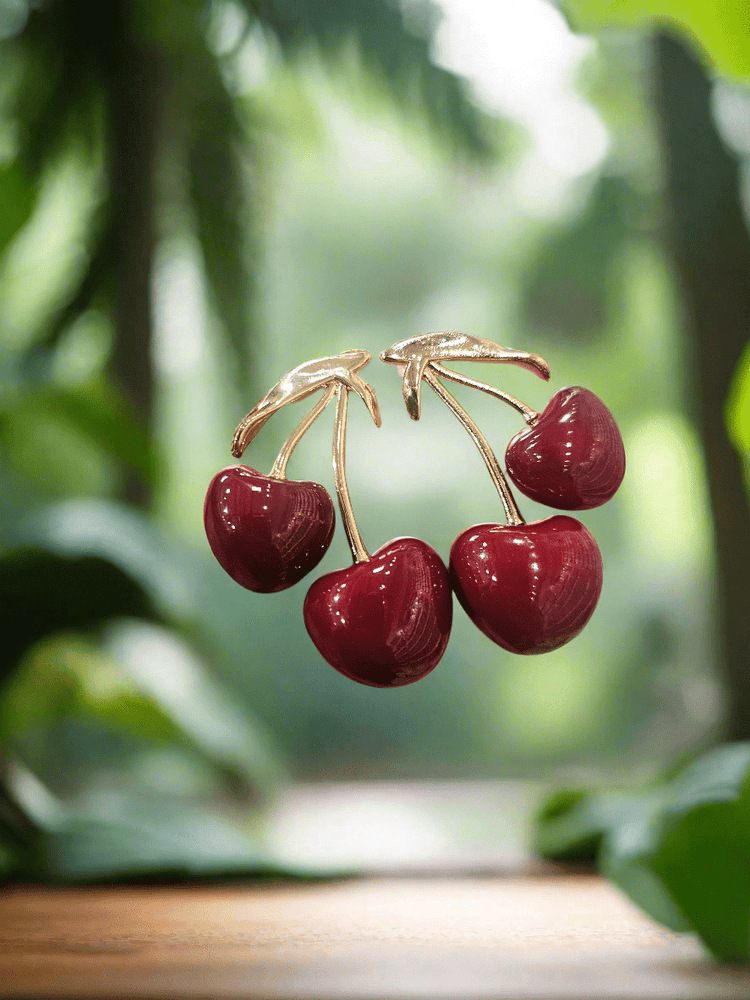 Cherry Post Earrings