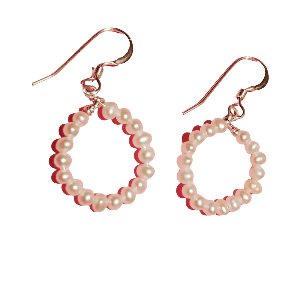 Pearl Hoop Earrings