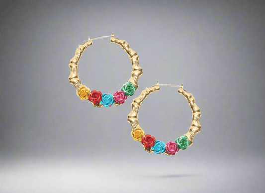 Fiesta Flower Bamboo Hoops