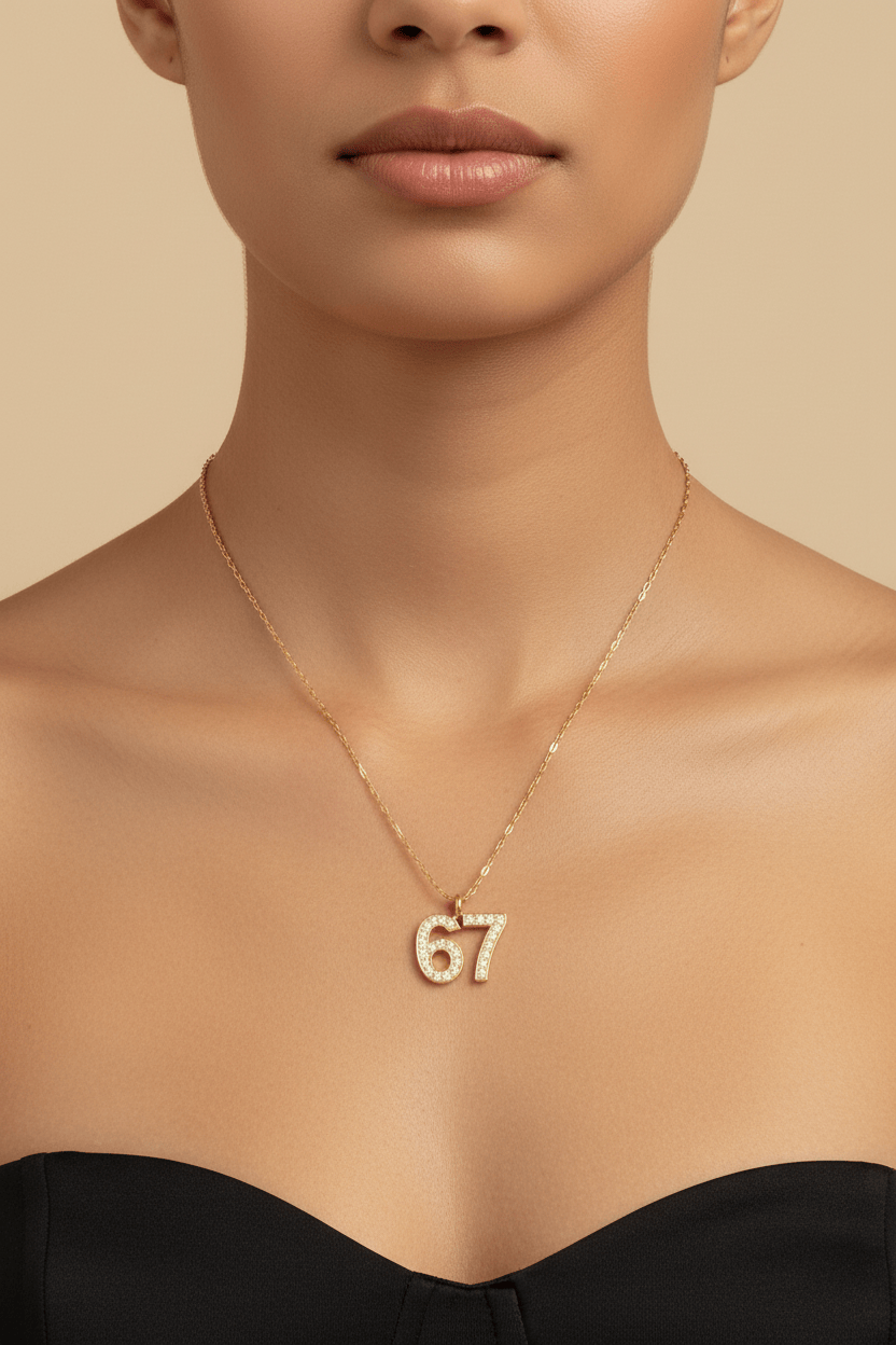 67 Pave Diamond Necklace ilaments Jewelry