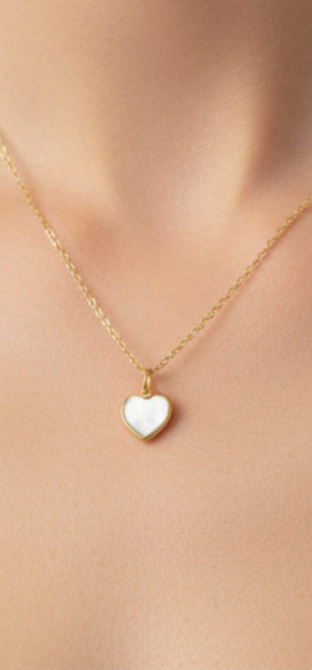 Follow Your Heart- Mother of Pearl 14kt Necklace ilaments Jewelry