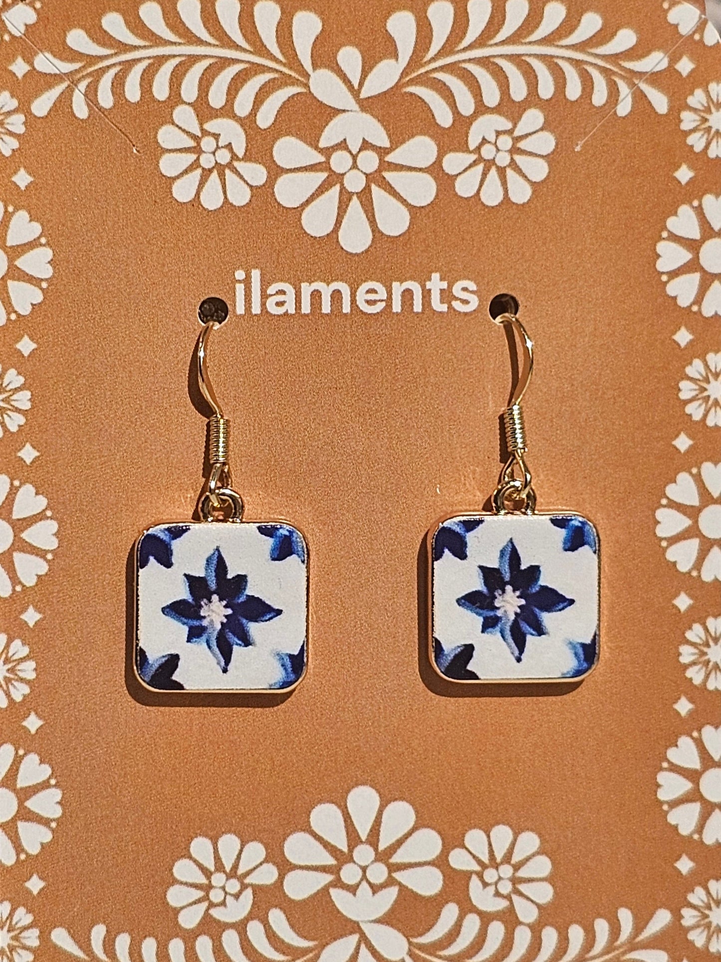 Talavera Ceramic Dangle Earrings ilaments Jewelry