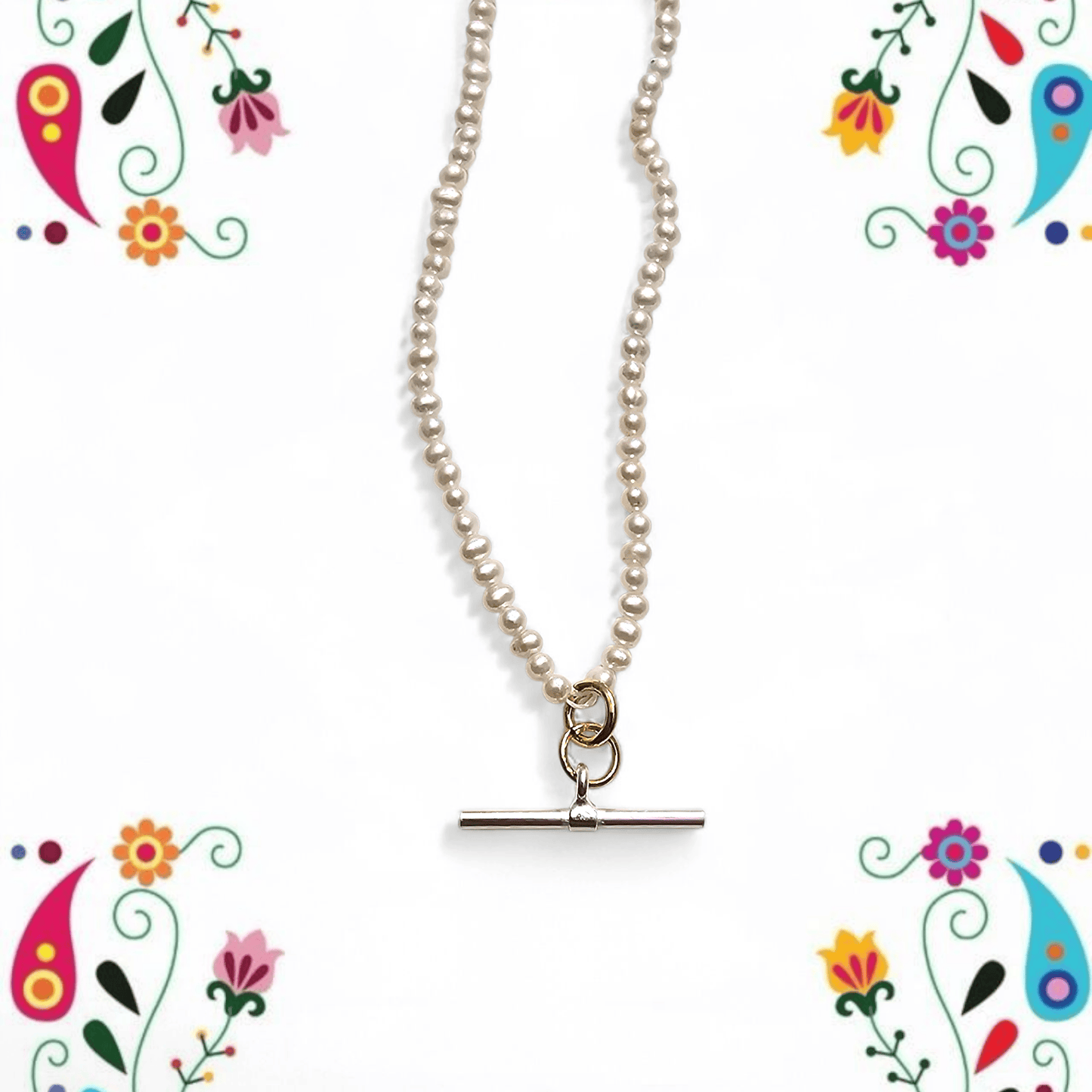 Fresh Water Pearl T-Bar Necklace ilaments Jewelry