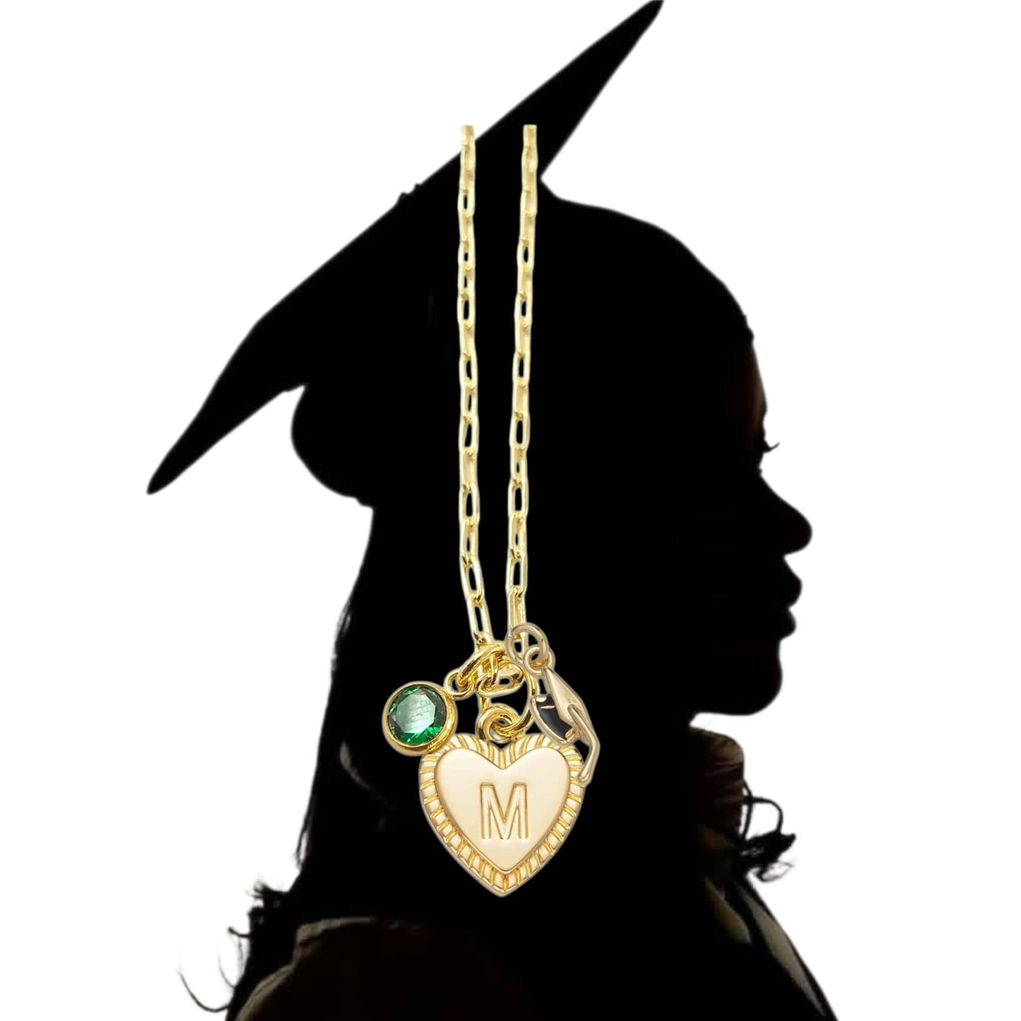 Graduation Initial Cap Birthstone Necklace ilaments Jewelry