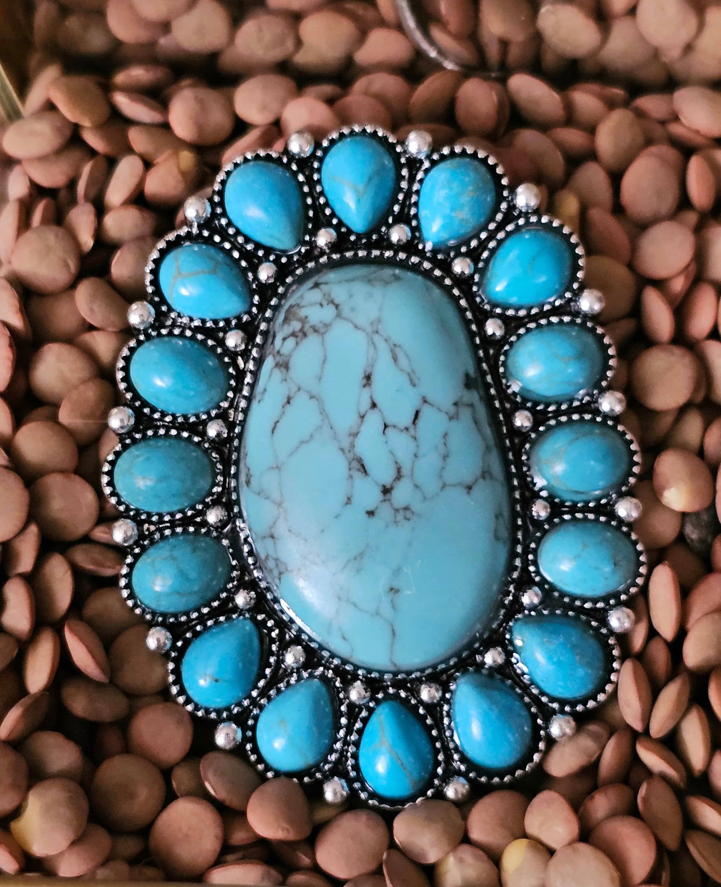 Abuela Turquoise Faux Ring ilaments Jewelry