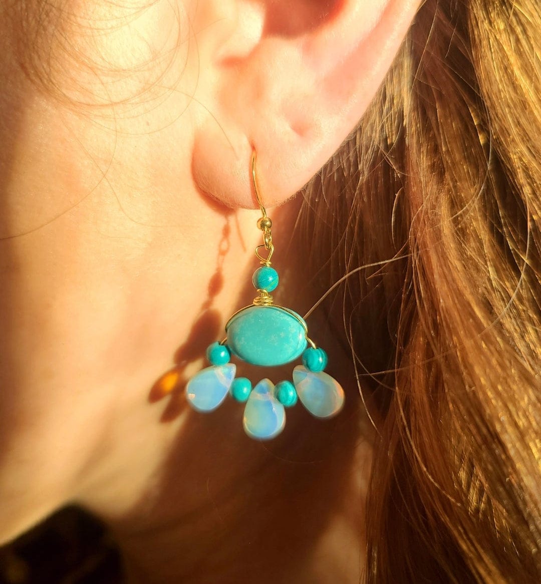 Xochitl Turquoise Opalite Earrings ilaments Jewelry