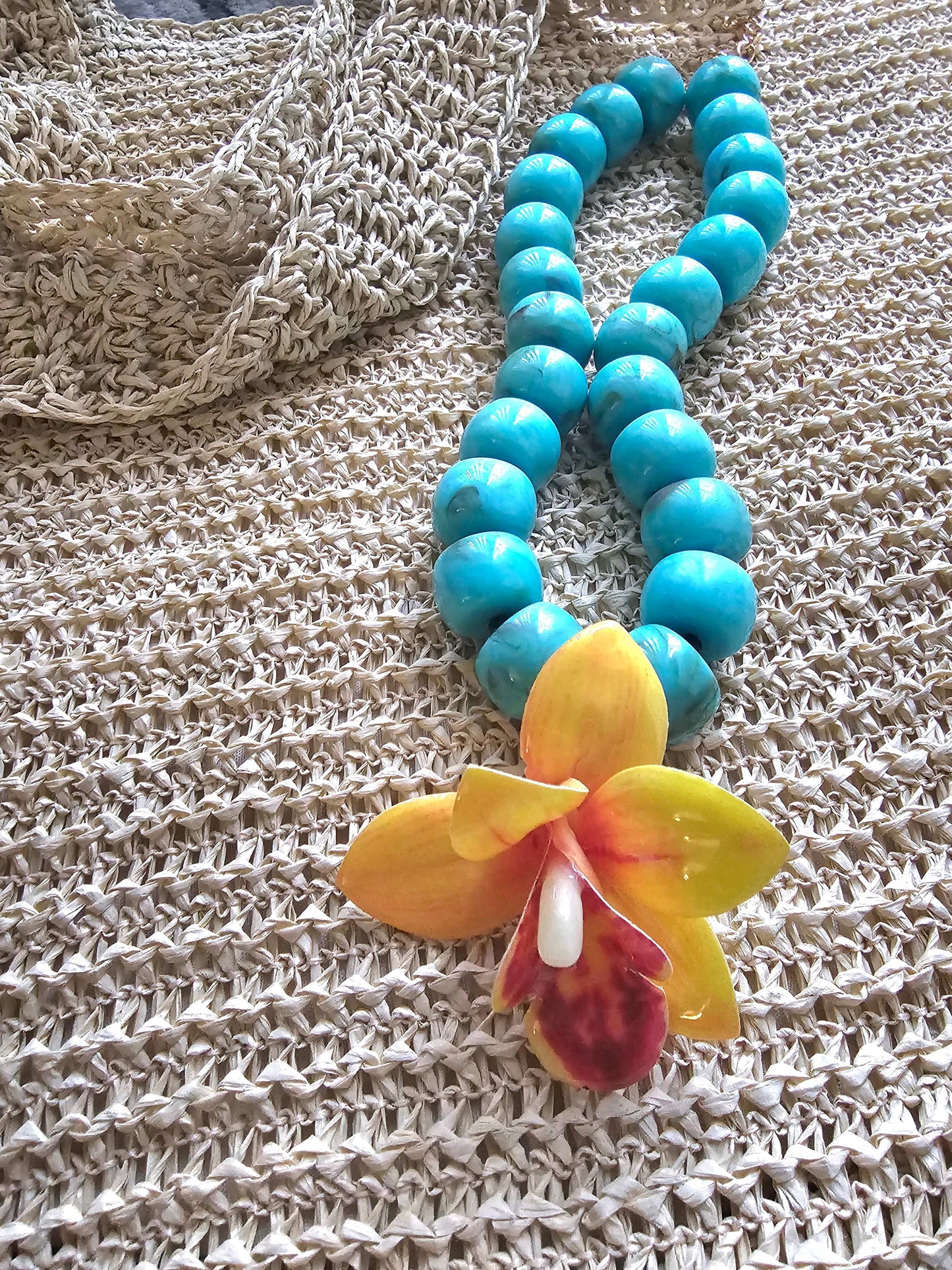 Sunset Orchid Resin Statement Necklace ilaments Jewelry