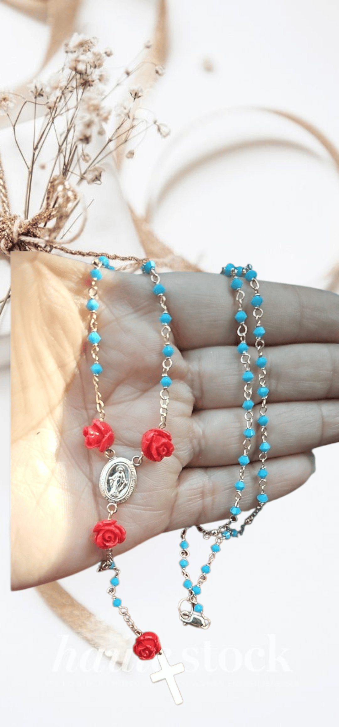 Crystal Rosary Necklace ilaments Jewelry