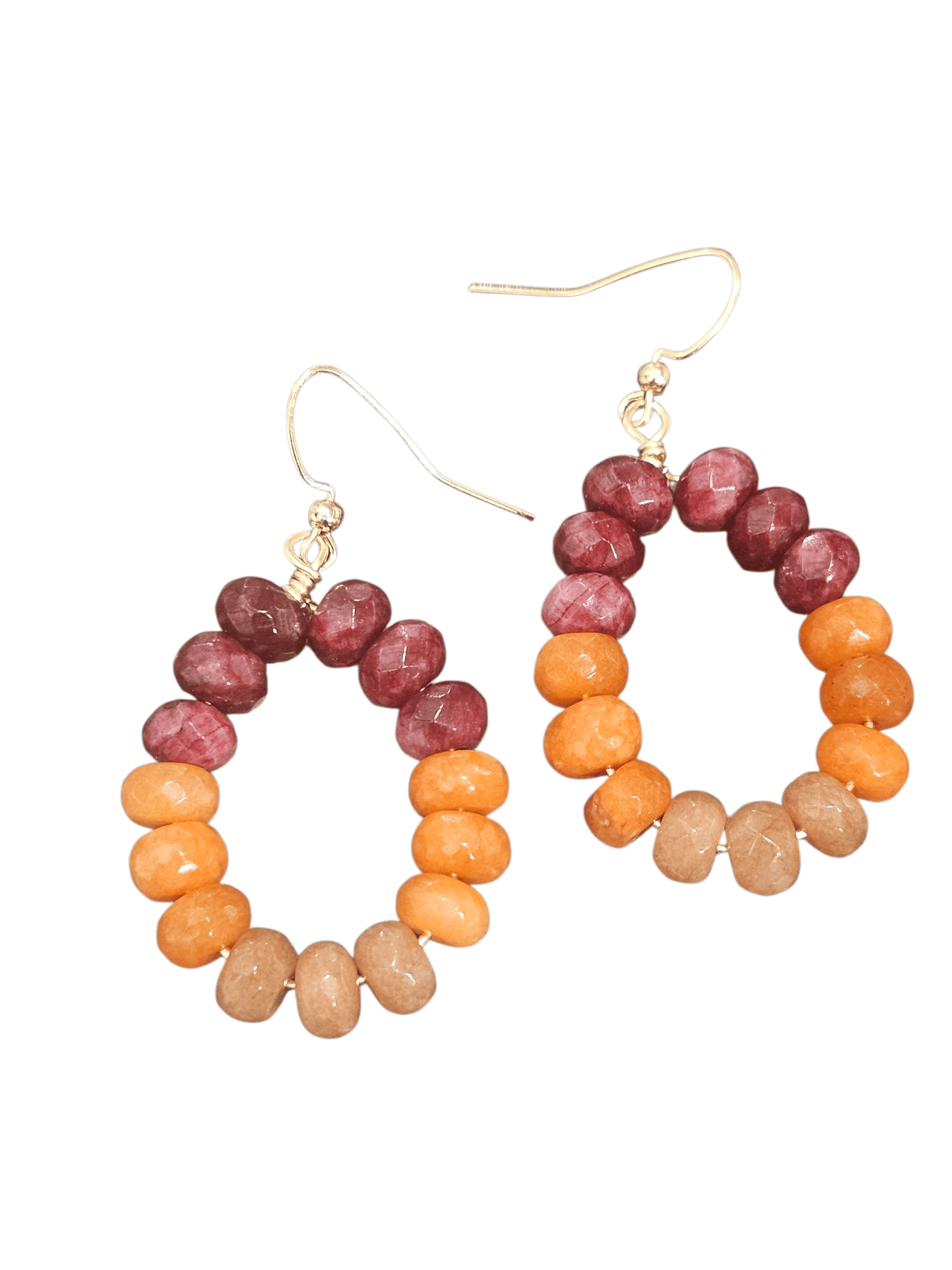 Fuego Agate & Jade Hoop Earrings – 18kt Gold | Handmade Statement Jewelry ilaments Jewelry