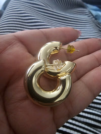 Huggie Thick Hoop Earrings ilaments Jewelry