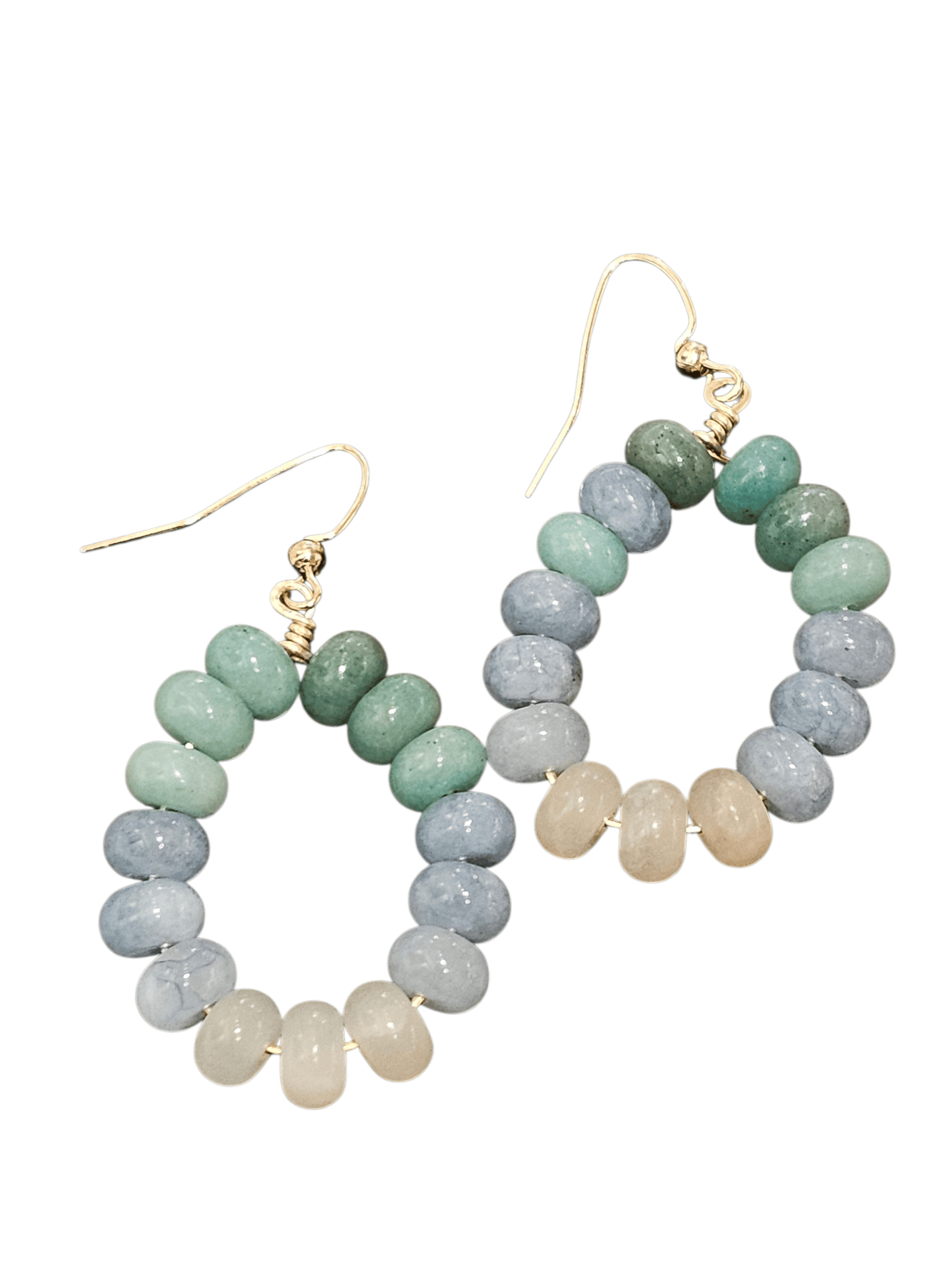 Aire Agate & Jade Hoop Earrings – 18kt Gold Plate  Handmade Jewelry ilaments Jewelry