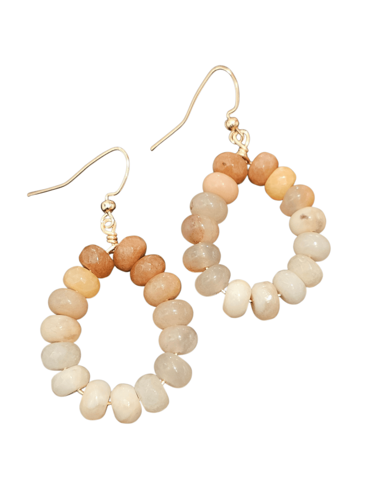 Tierra Agate & Jade Ombre Hoop Earrings – 18kt Gold | Sueños de Primavera | Ilaments ilaments Jewelry