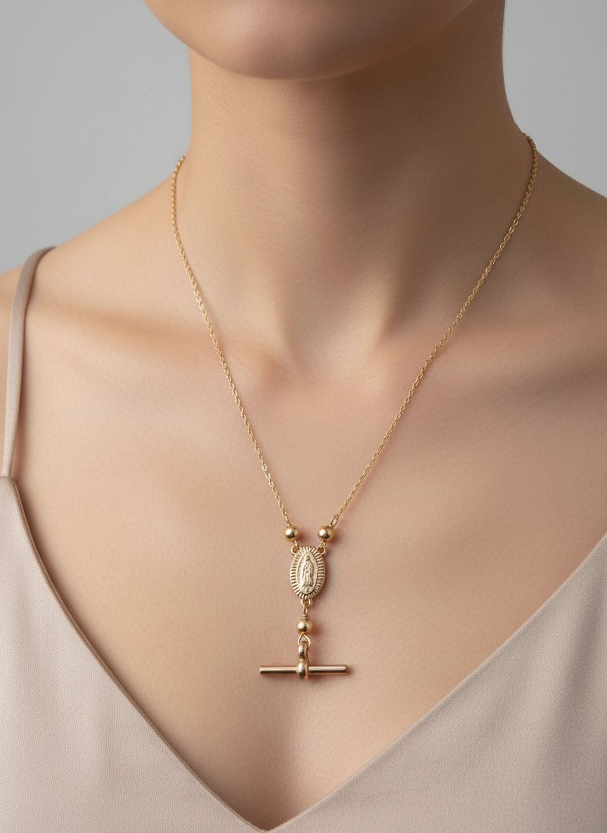 Rosary T-Bar Necklace ilaments Jewelry