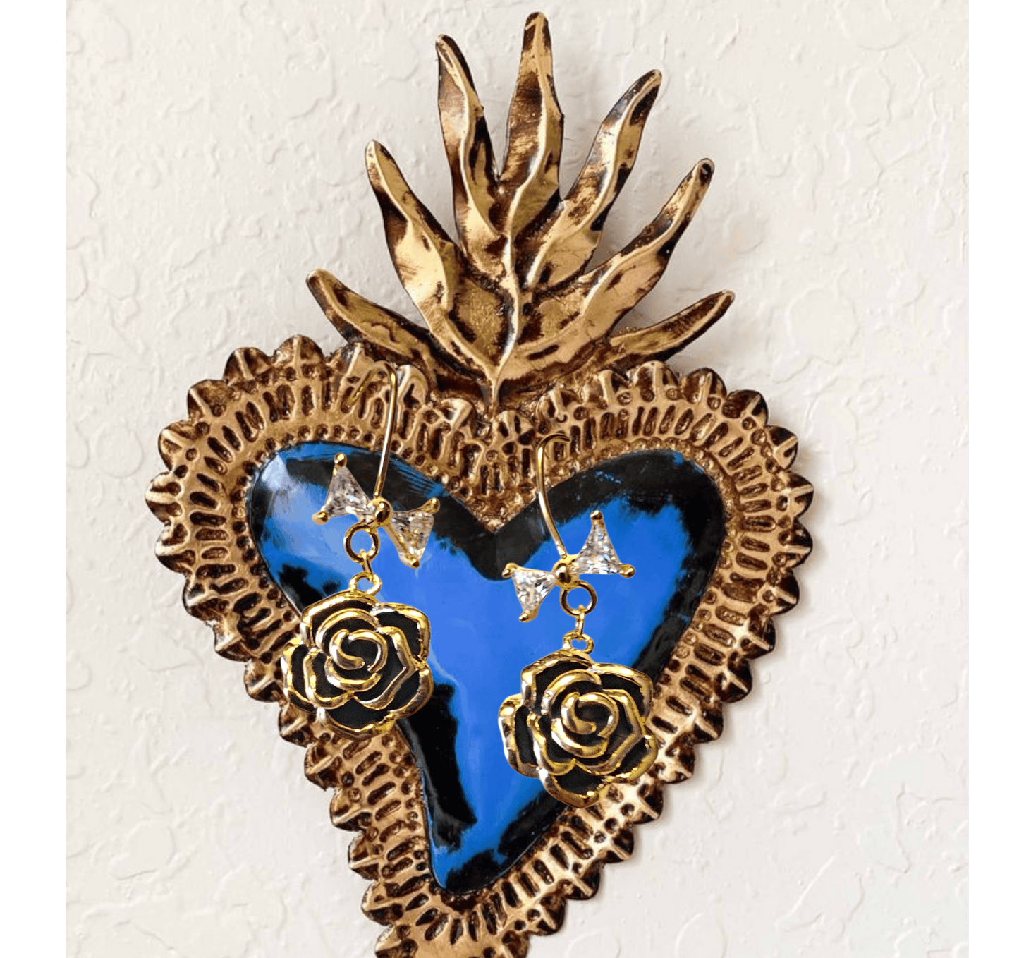 Rosa Bow Cz Earrings ilaments Jewelry