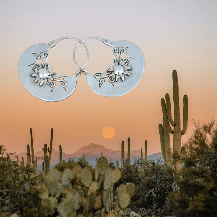 Sol Sterling Silver Arracada Hoop Earrings ilaments Jewelry