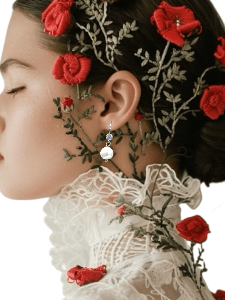 Eva CZ Mother of Pearl 14kt Gold Fill Earrings ilaments Jewelry