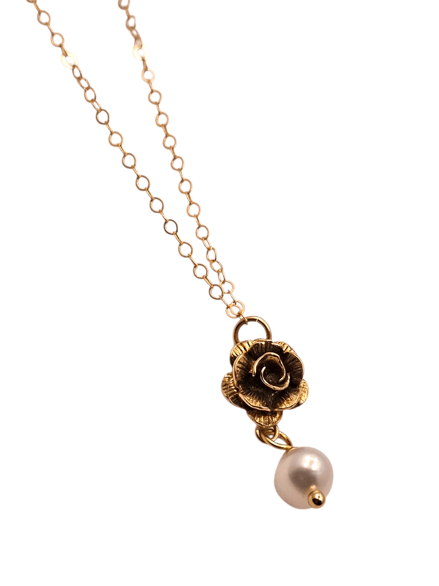 14kt Gold Rose Pearl Necklace ilaments Jewelry