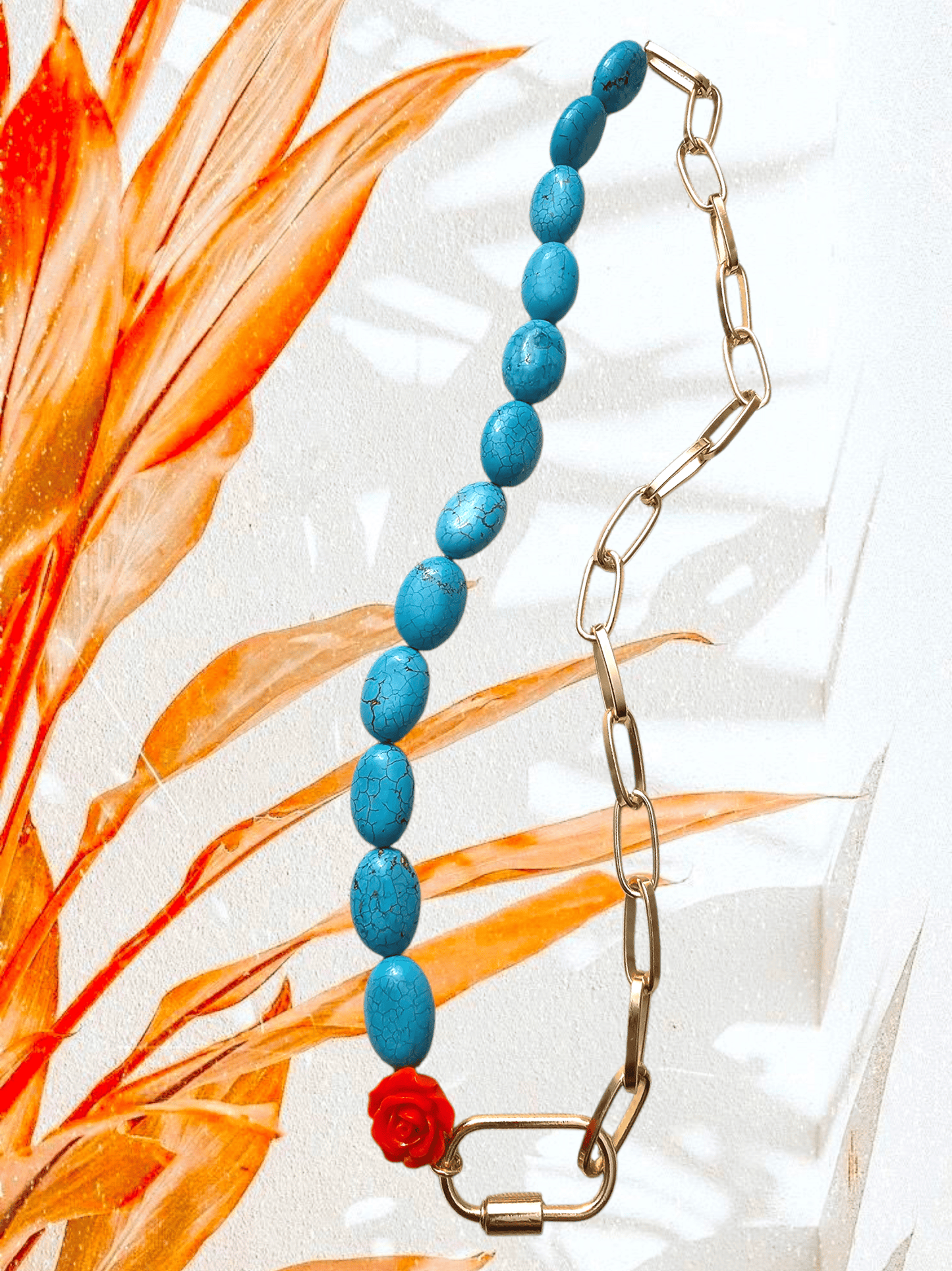 Turquoise Bonita Paper Clip Necklace ilaments Jewelry