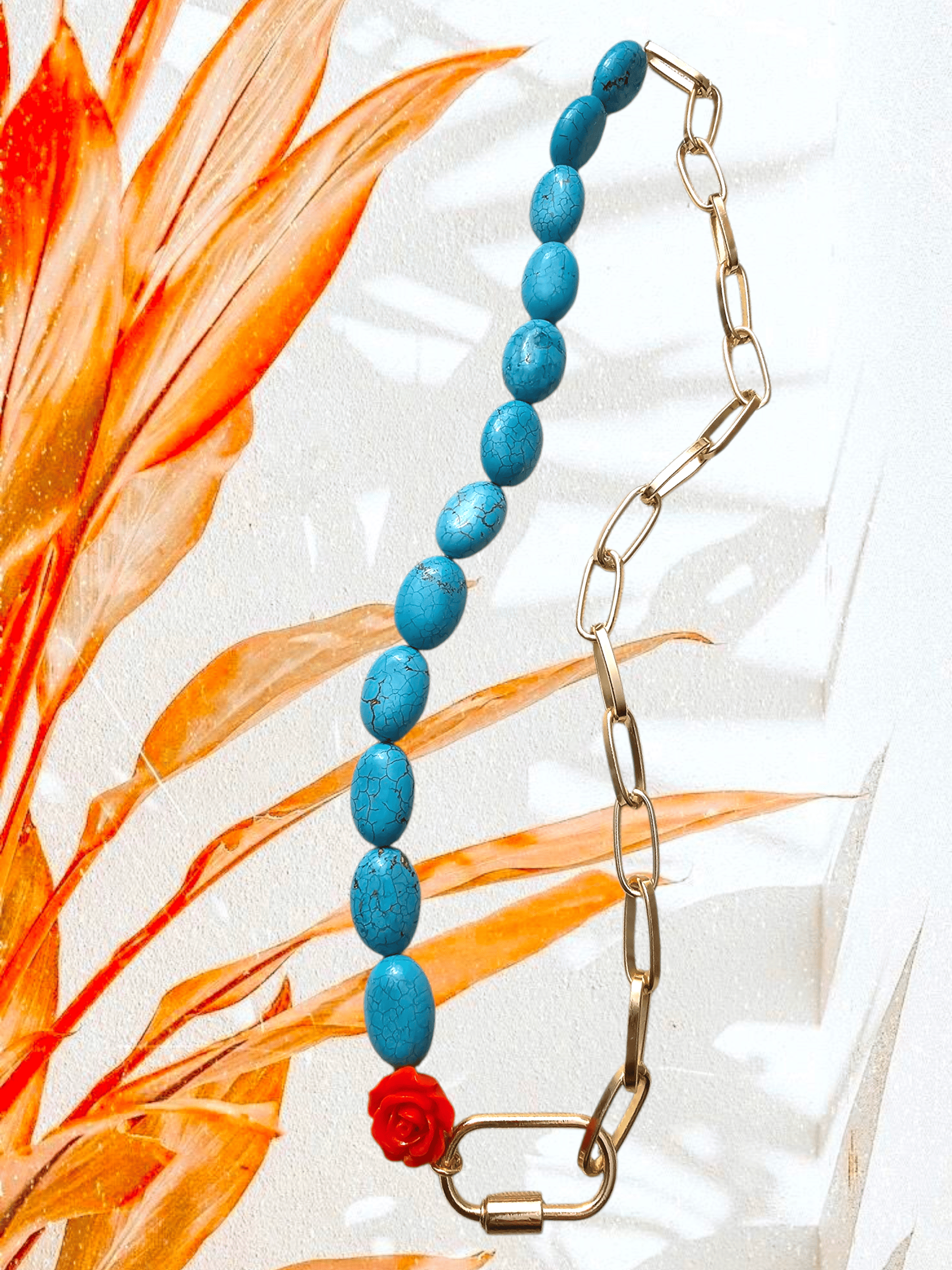 Turquoise Bonita Paper Clip Necklace ilaments Jewelry