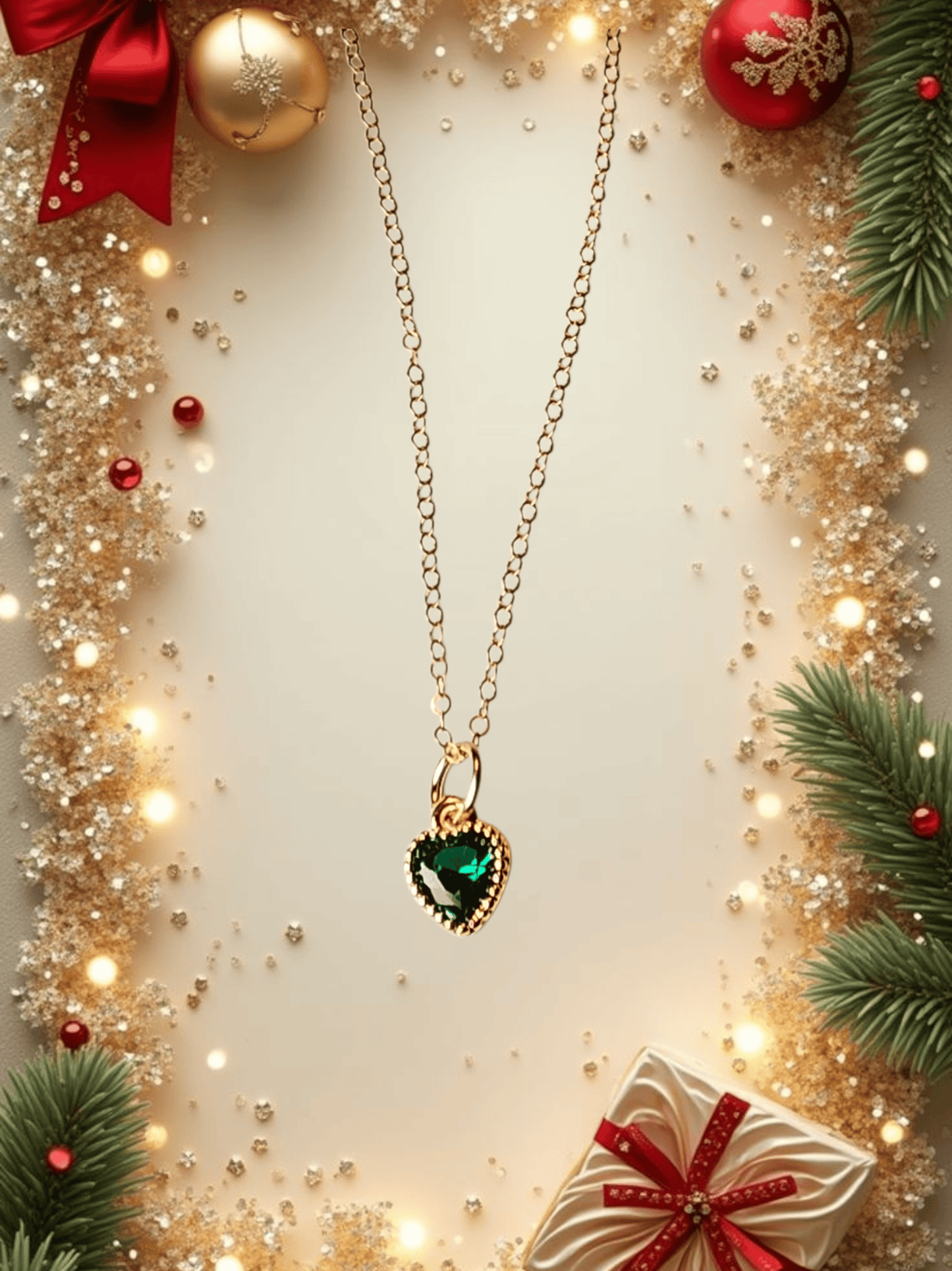 Taurus Cz Emerald Heart Charm Necklace ilaments Jewelry Taurus emerald necklace, Taurus heart necklace, emerald CZ heart necklace, gold fill Taurus jewelry, zodiac heart necklace gold, astrology necklace Taurus, emerald green heart necklace, Ilaments Jewelry