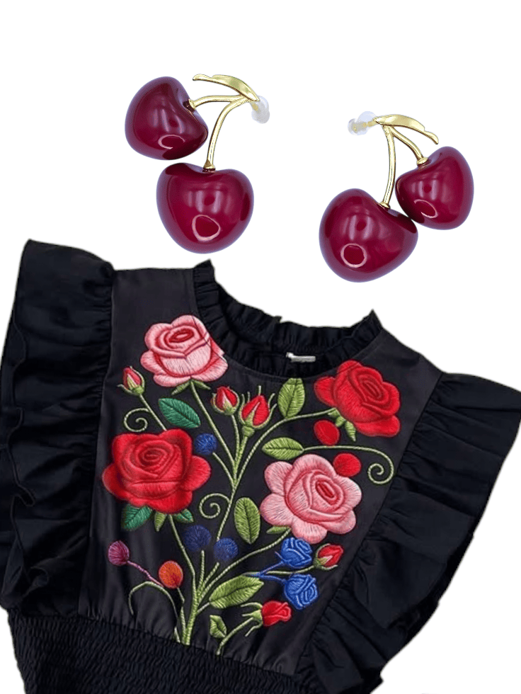 Cherry Enamel Post Earrings ilaments Jewelry