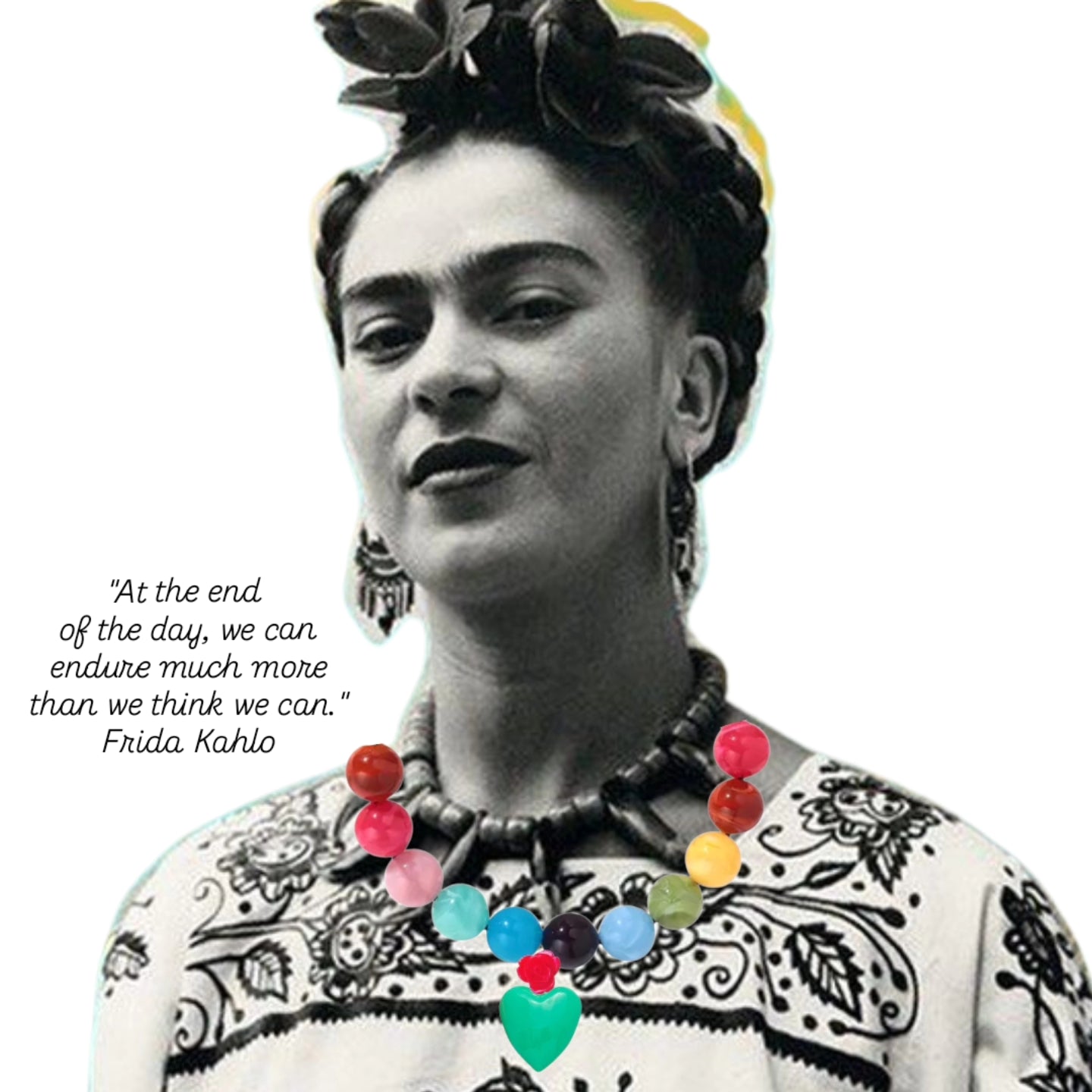 Frida Vida Heart Acrylic Necklace ilaments Jewelry