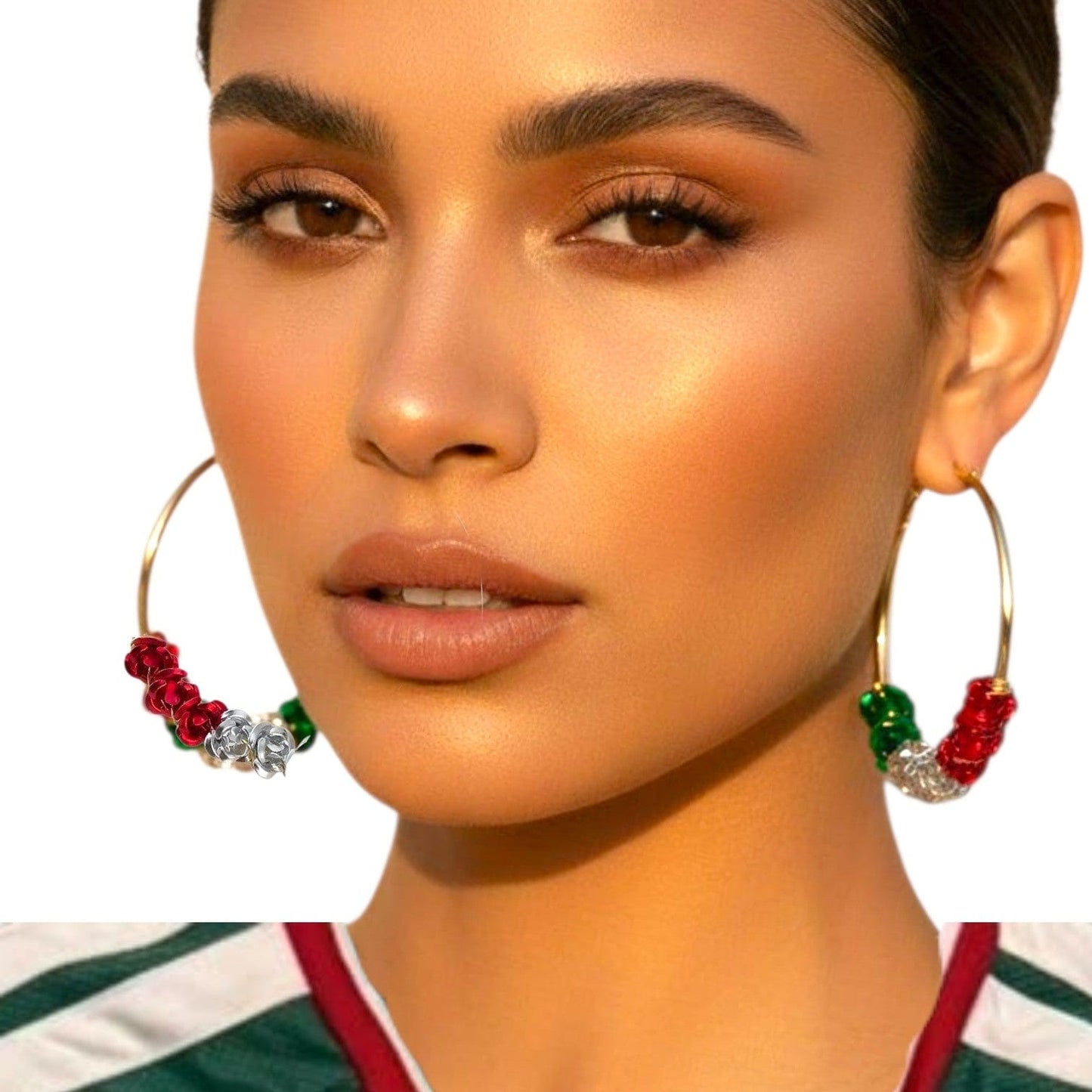 Mexico Floral Hoop Earrings ilaments Jewelry
