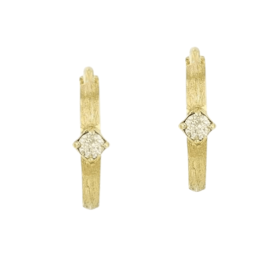 14kt Gold Diamond Huggie Earring ilaments Jewelry
