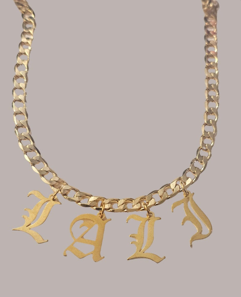 
                      
                        Old English Name Cuban Chain
                      
                    