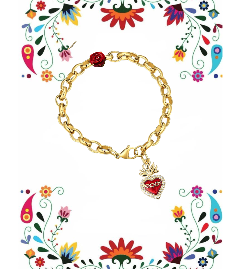 Milagro Rosa Chunky Gold Bracelet ilaments Jewelry