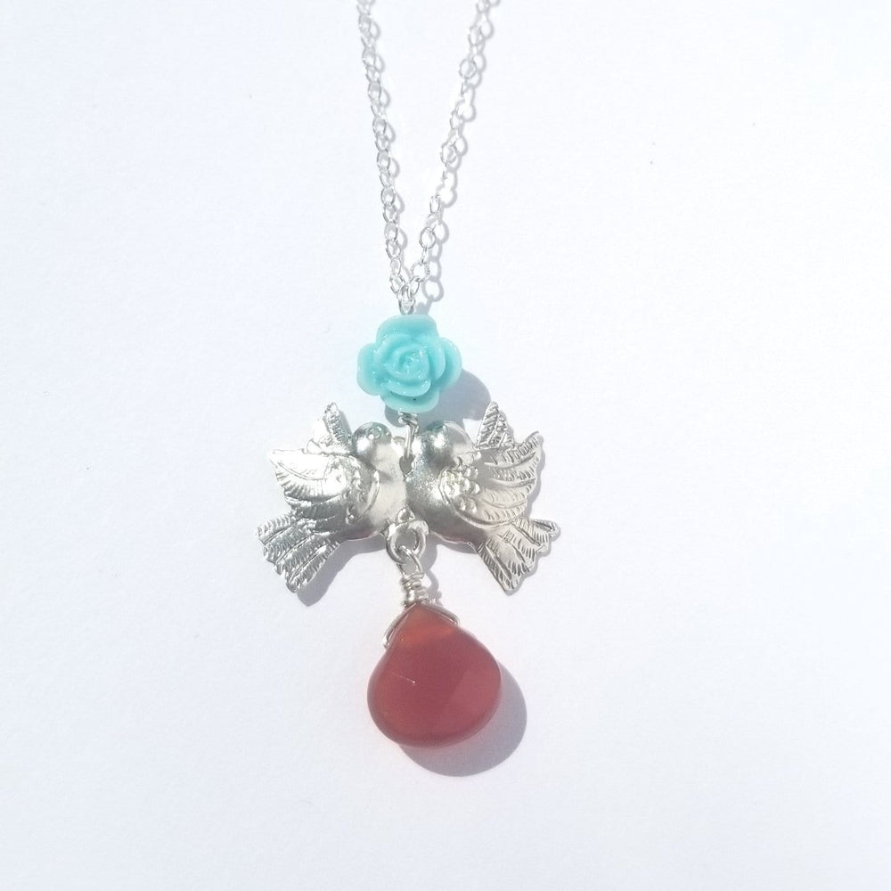 
                
                    Load image into Gallery viewer, Lovebird Charm Necklace
                
            