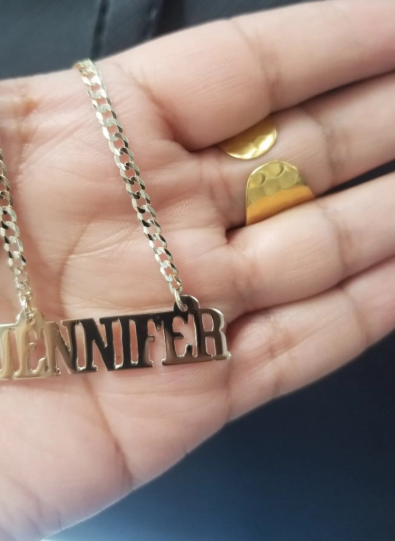 14kt Gold Name Plate Necklace