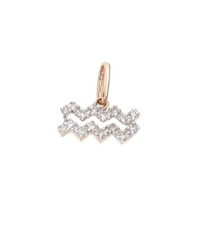 
                      
                        Zodiac 14kt Gold Cz & Diamond Necklace
                      
                    