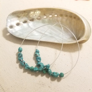 
                
                    Load image into Gallery viewer, Ila Turquoise Hoops
                
            