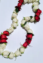 White Rose & Red Flower Lei