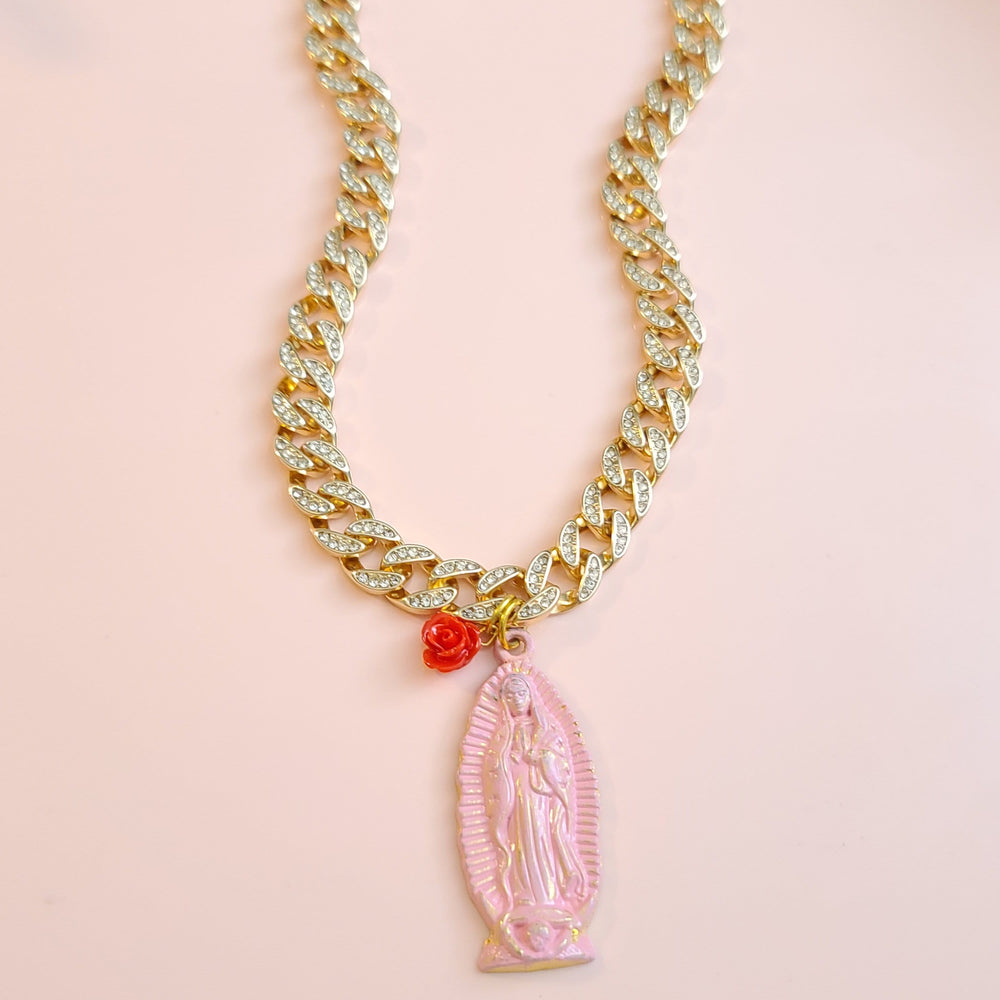 Virgen Rosita Cuban Link Necklace