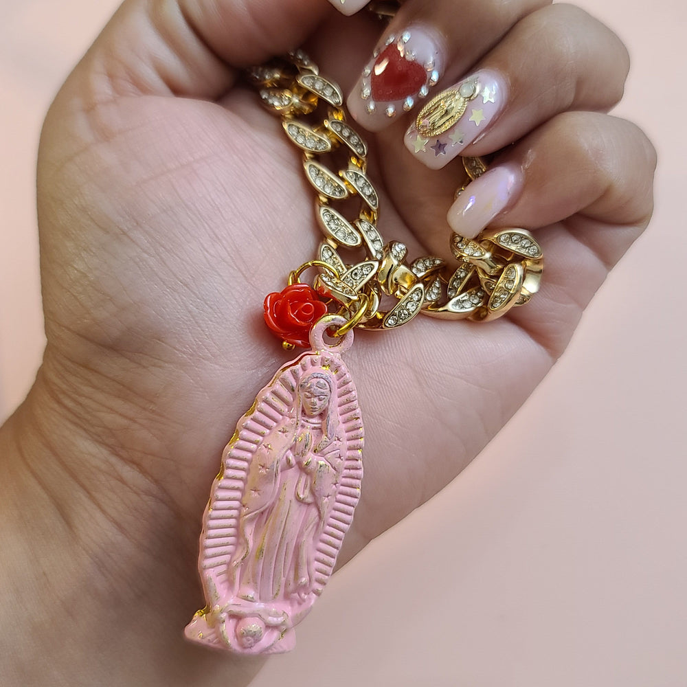 Virgen Rosita Cuban Link Necklace